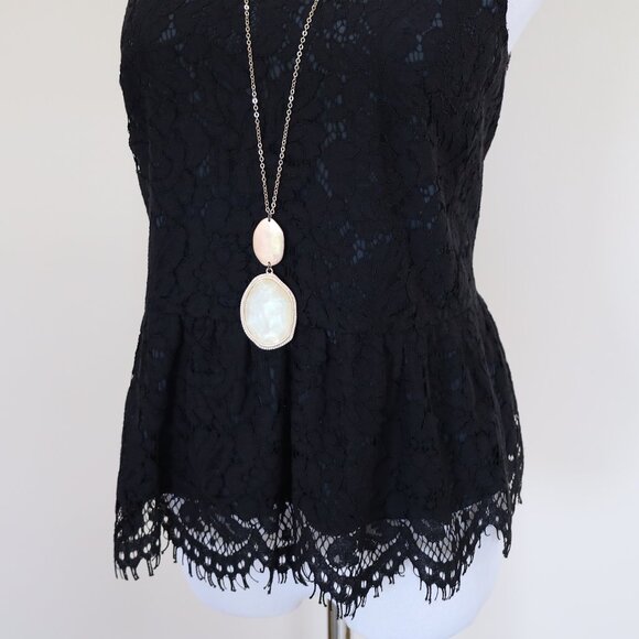 J. CREW Size 2 Black Lace Peplum Sleeveless Blouse Top Career Office - Picture 3 of 11